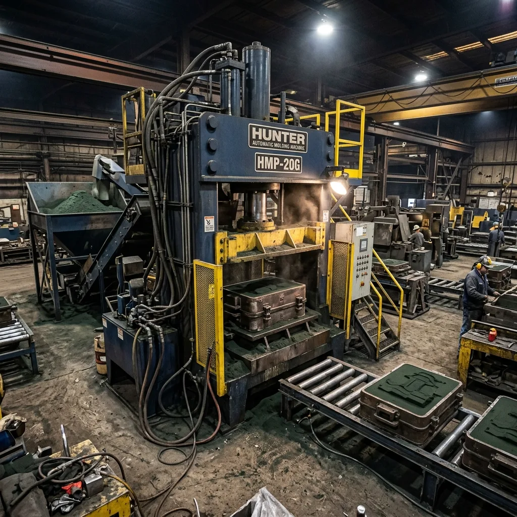 Moldagem na Servmetal: máquinas automáticas SINTO FDNX, prensas Squeezer e sistema manual